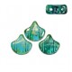 Ginko Leaf Bead Perlen 7.5x7.5mm Aquamarine Rembrandt